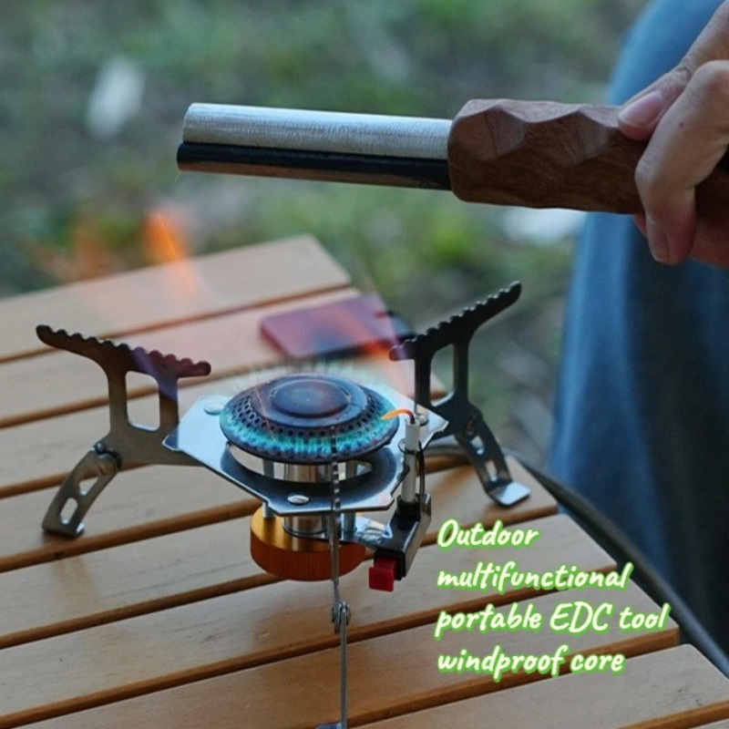 シャビリ木製ハンドルアウトドアフリントサバイバルツール：携帯 - Magnesium Fire Starter のレビューと価格