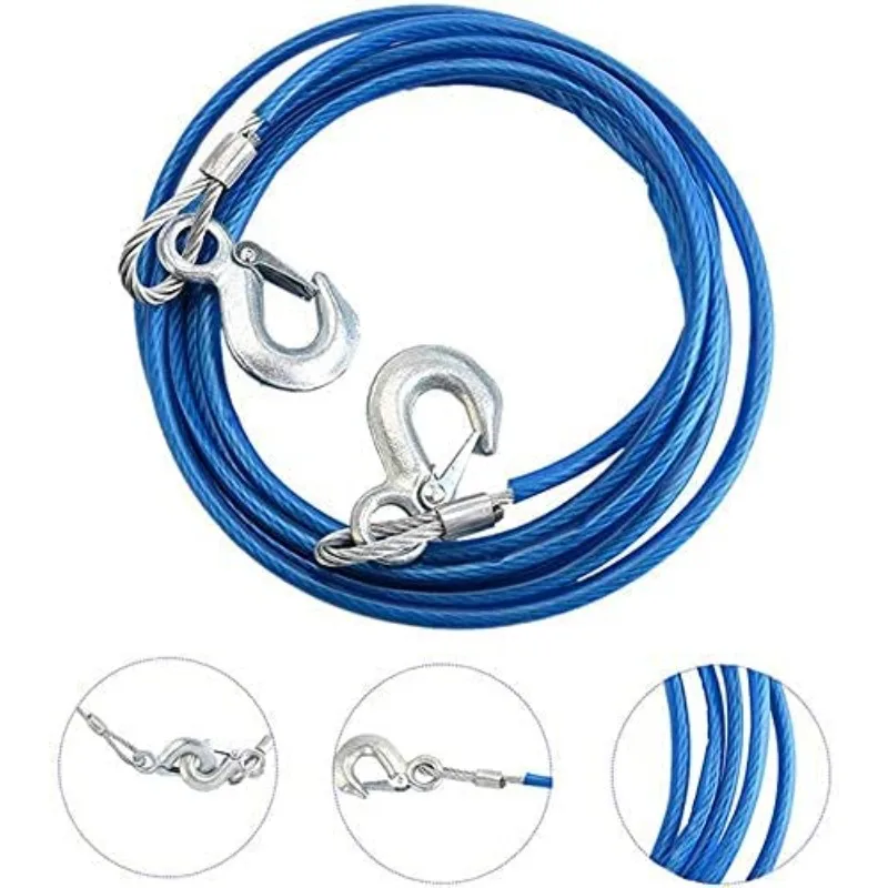 車牽引ロープ 3-7トン スチールワイヤーロープ トレーラー - Rescue Rope Throw のレビューと価格